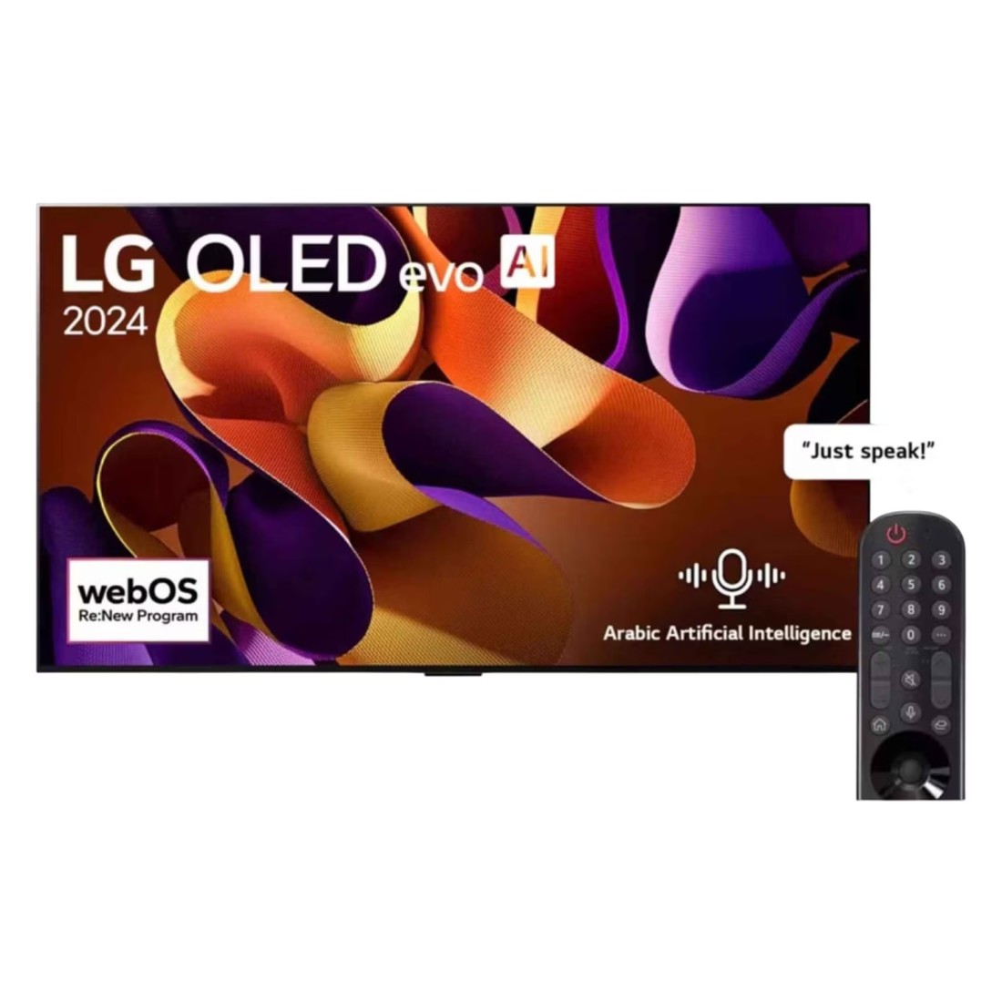 إل جي أوليد إيفو G4 77 إنش 4K تلفزيون ذكي AI جهاز تحكم عن بعد سحري دولبي فيجن ويب أو أس 24 2024