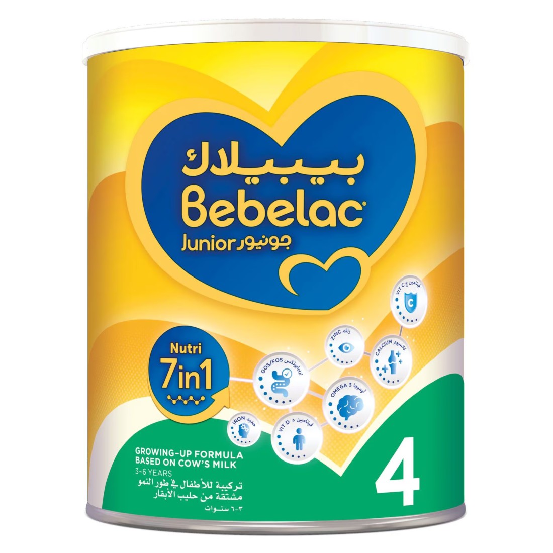 بيبيلاك جونيور نيوتري 7 في 1 تركيبة حليب للأطفال، المرحلة 4، من 3 إلى 6 سنوات، 400 غرام