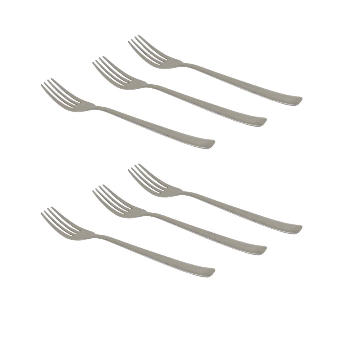 Pecasso Table Fork Set Silver 6 PCS