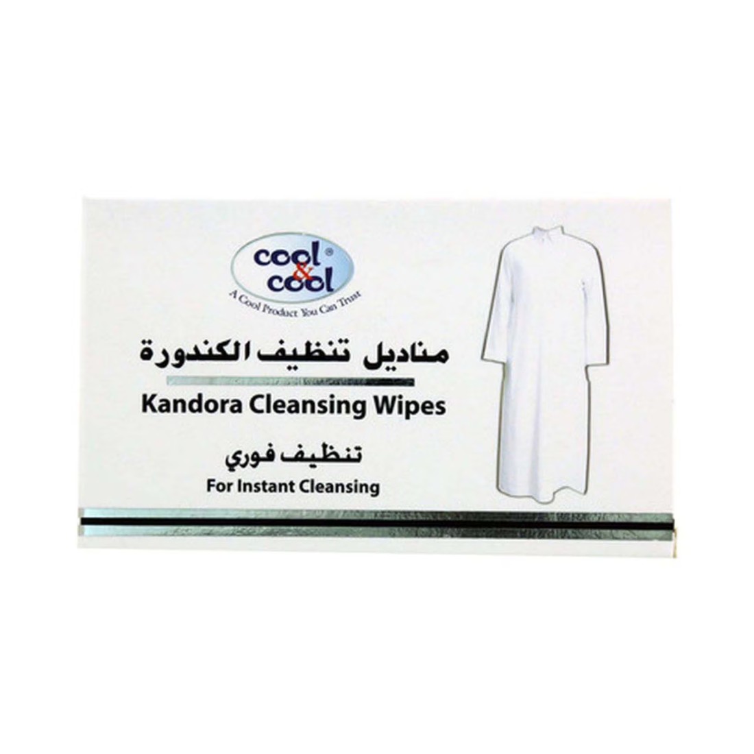 كول آند كول مناديل مبللة لتنظيف الكندورة 12 قطعة
