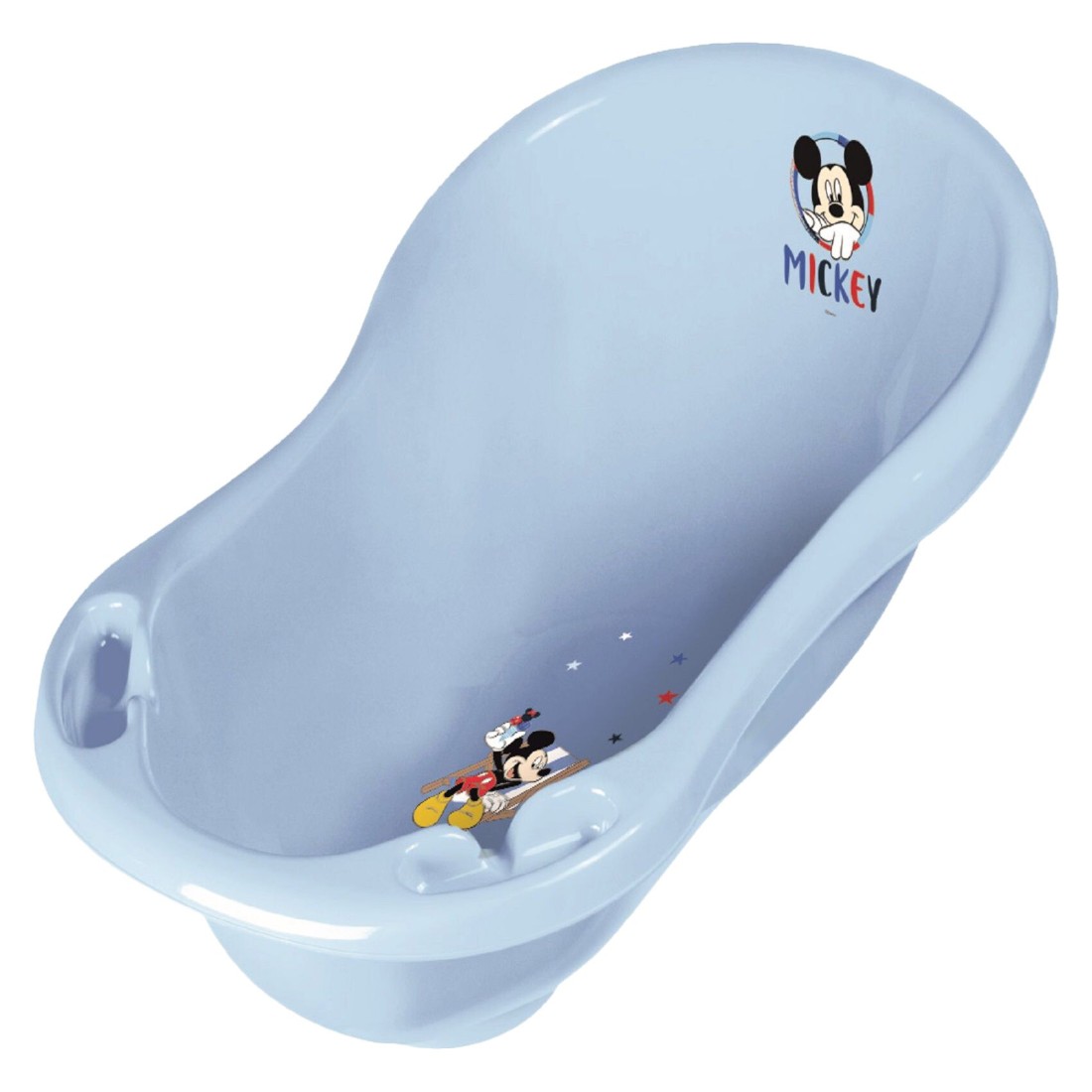 Keeeper Mickey Printed Baby Bath Tub With Plug K1954-614 Light Blue 84cm