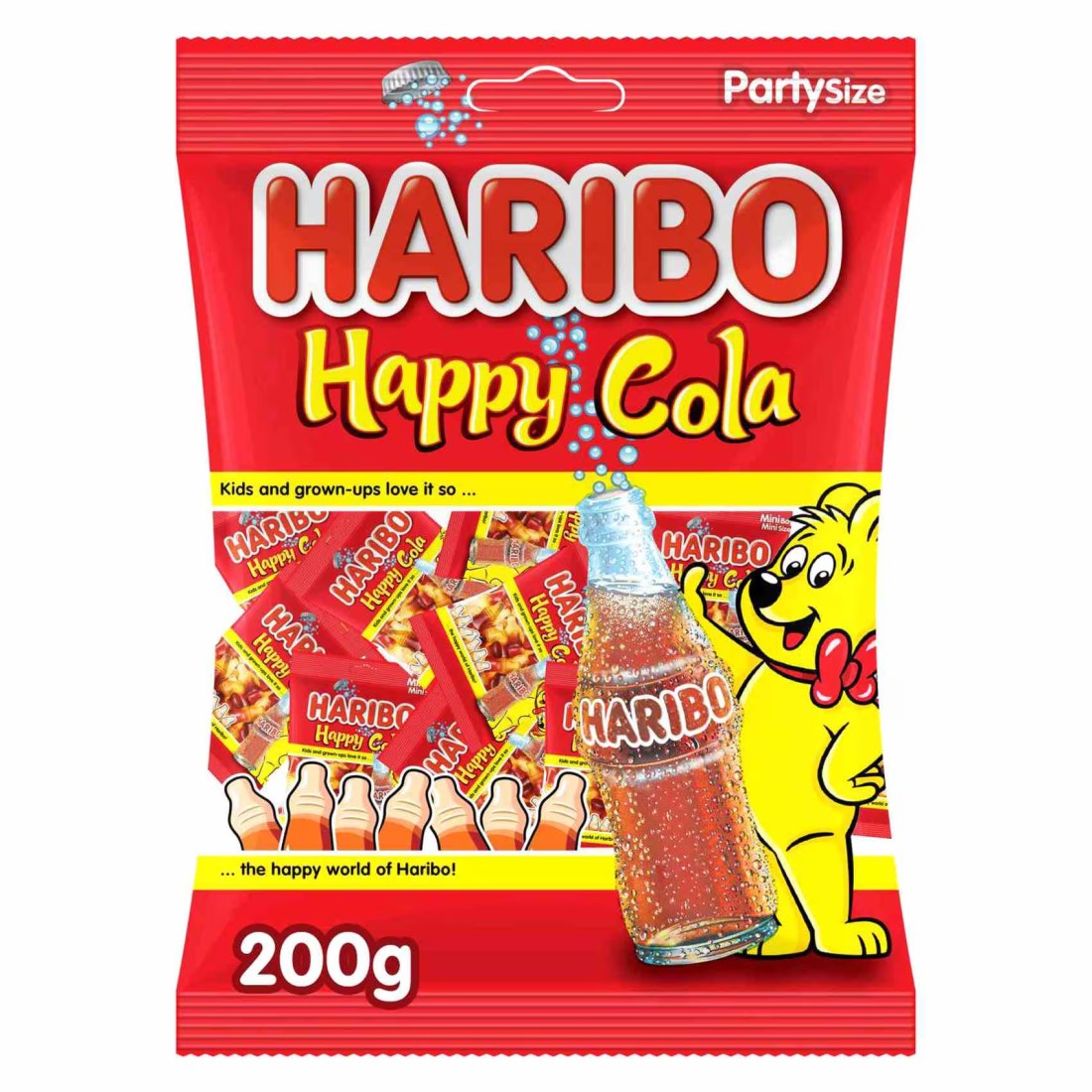 Haribo Mini Happy Cola Maxi Candy Bag, 200g