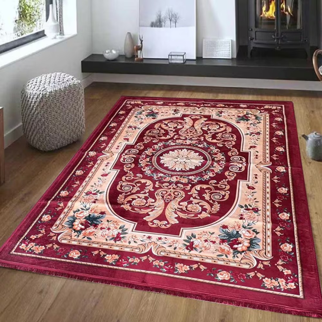 STARGOLD Luxurious Embossed Indoor Floor Carpet Bedroom and Living Room Rug Anti Slip Floor Carpets 200x300 cm SG-P015-A