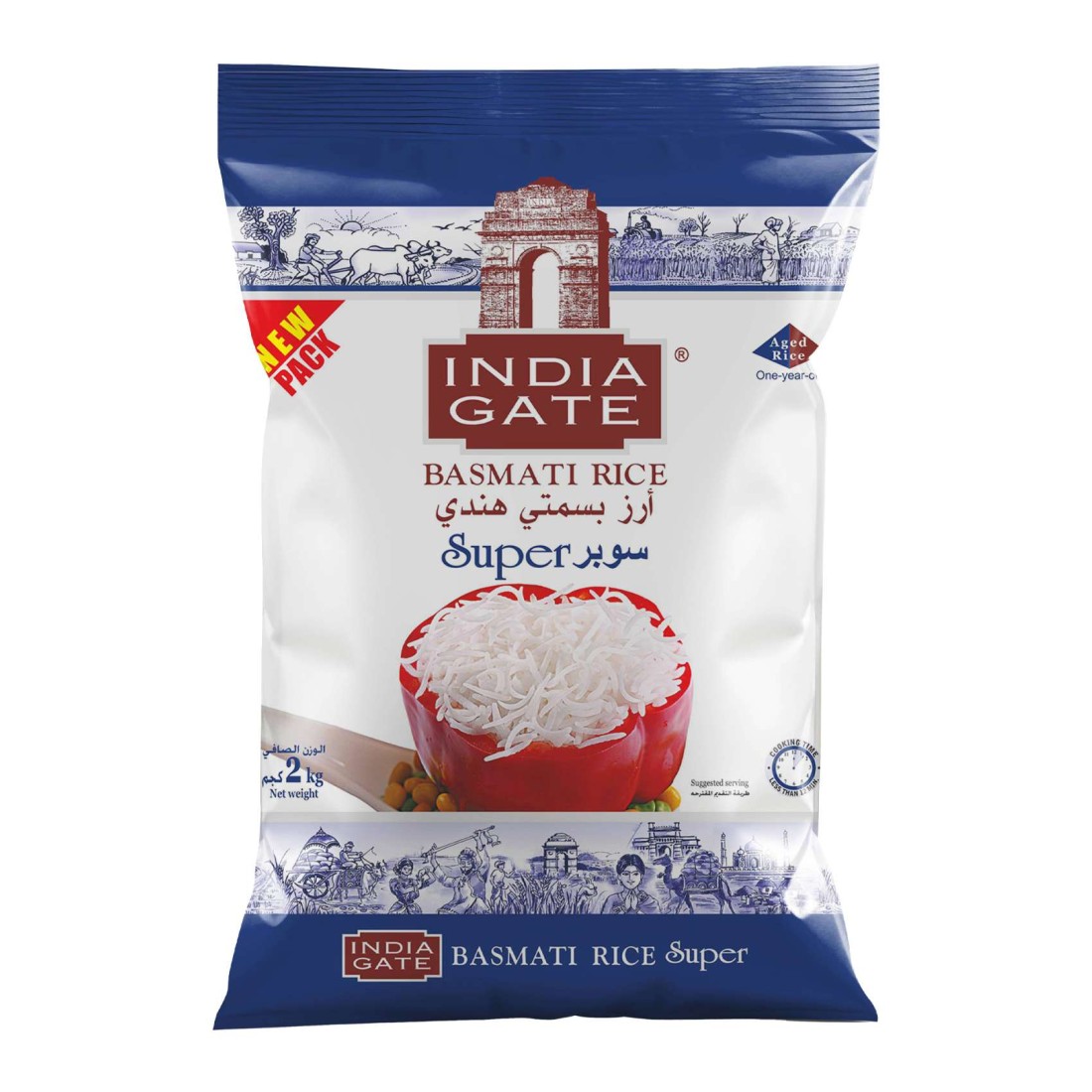 India Gate Super Basmati Rice, 2kg