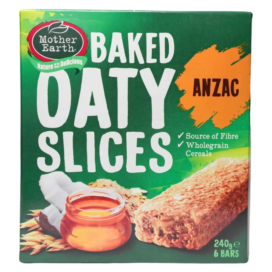 Mother Earth Anzac Baked Oaty Slices 240g
