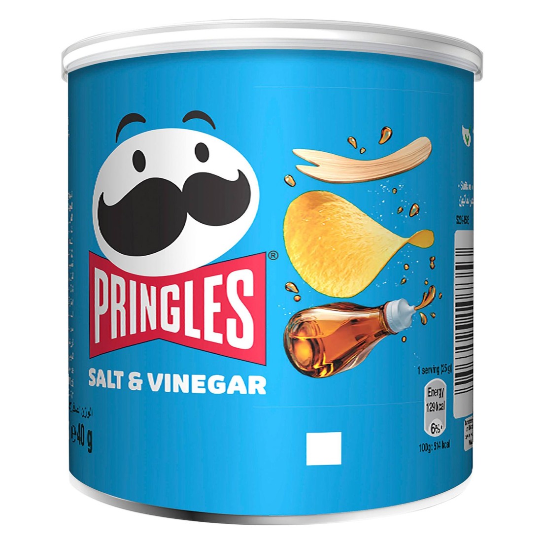 Pringles Salt and Vinegar Potato Chips, 40g