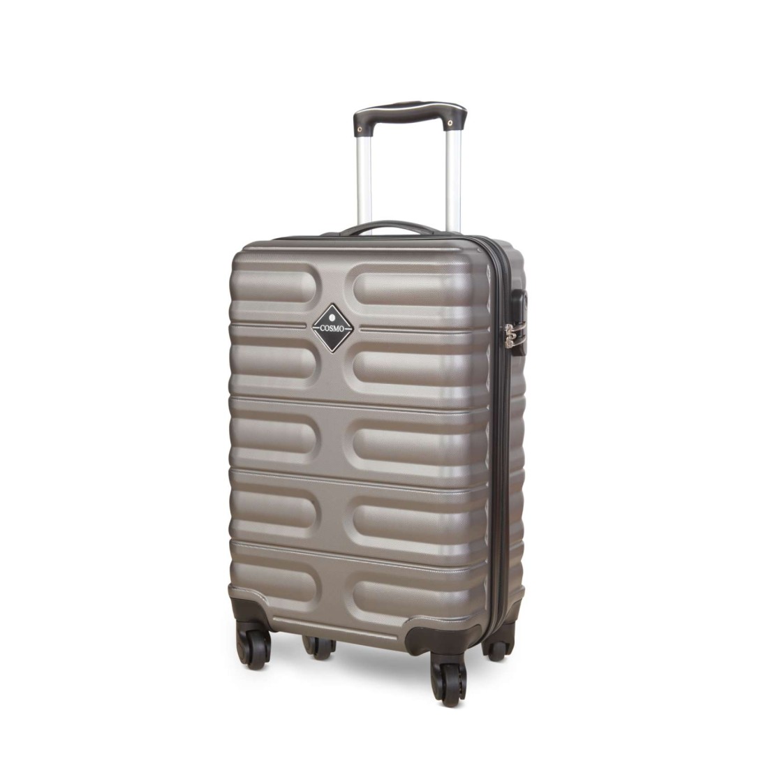Cosmo Starline 4 Wheel Hard Casing Luggage Trolley Large 70cm Dark Grey