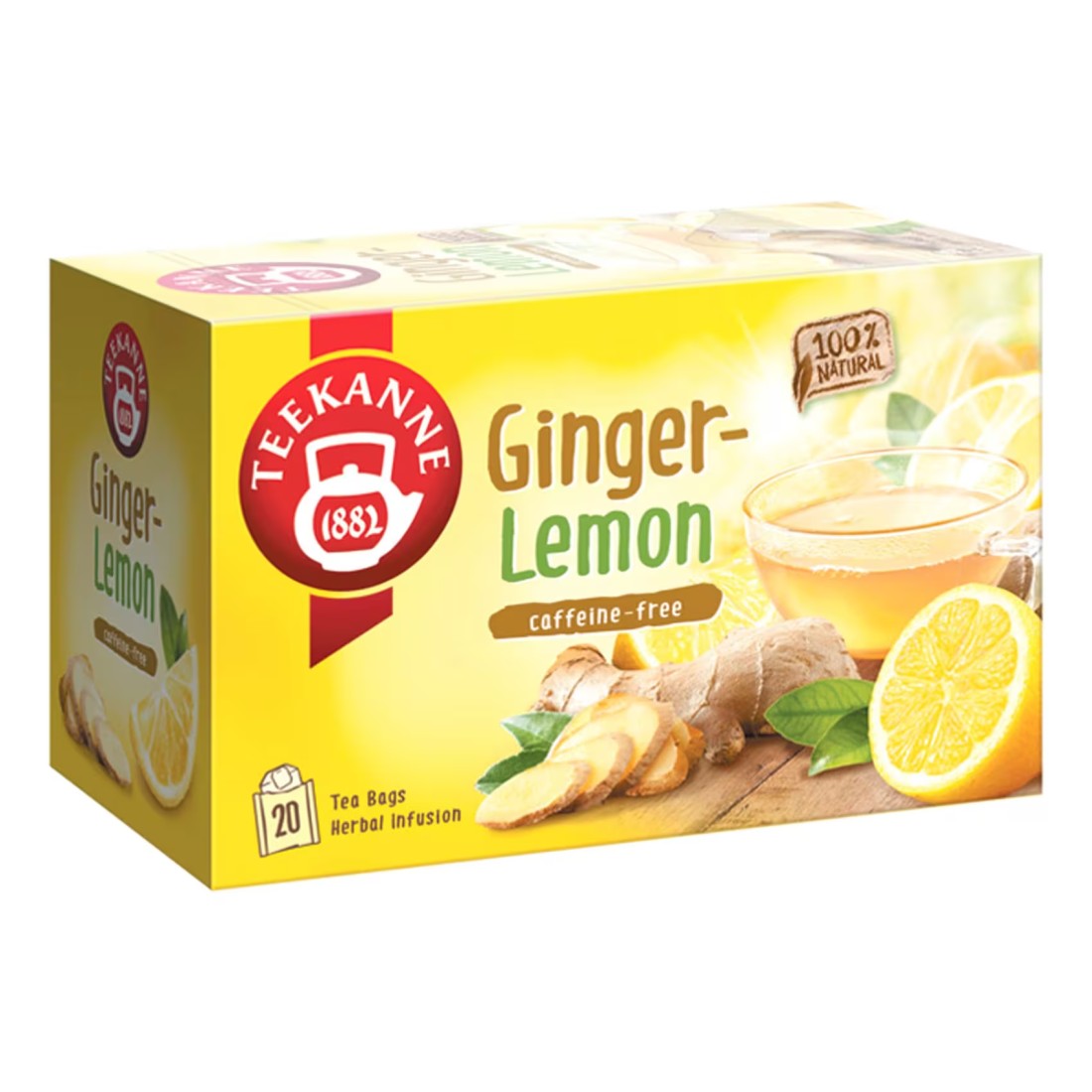 Teekanne Aromatic and Spicy Ginger Lemon Tea Bags, 35g