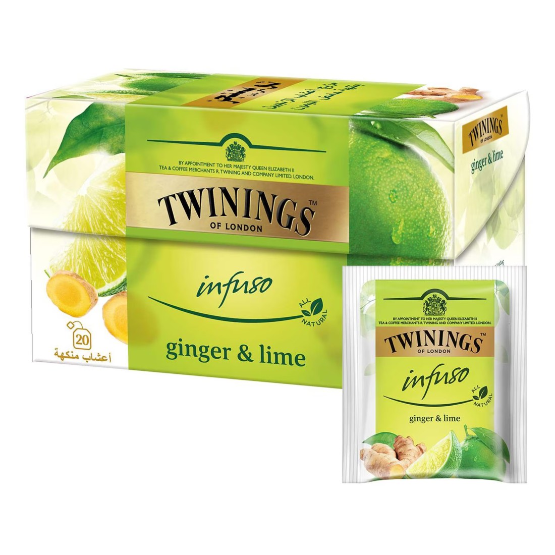 Twinings Infuso Ginger and Lime Tea Bags 20 Tea Bags
