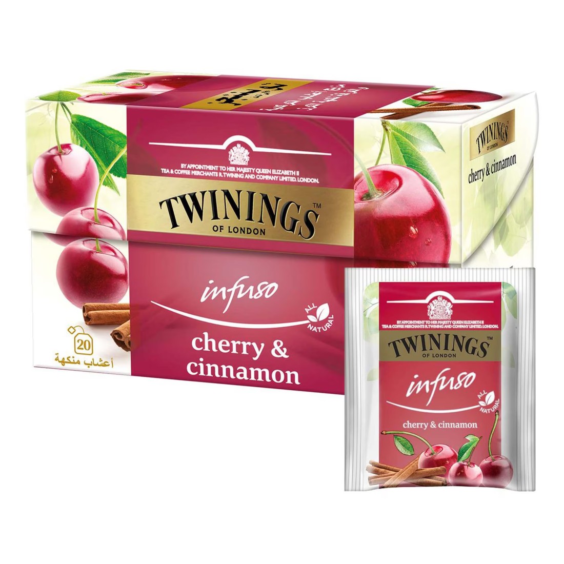 Twinings Infuso Cherry and Cinnamon Tea Bags 20 Tea Bags