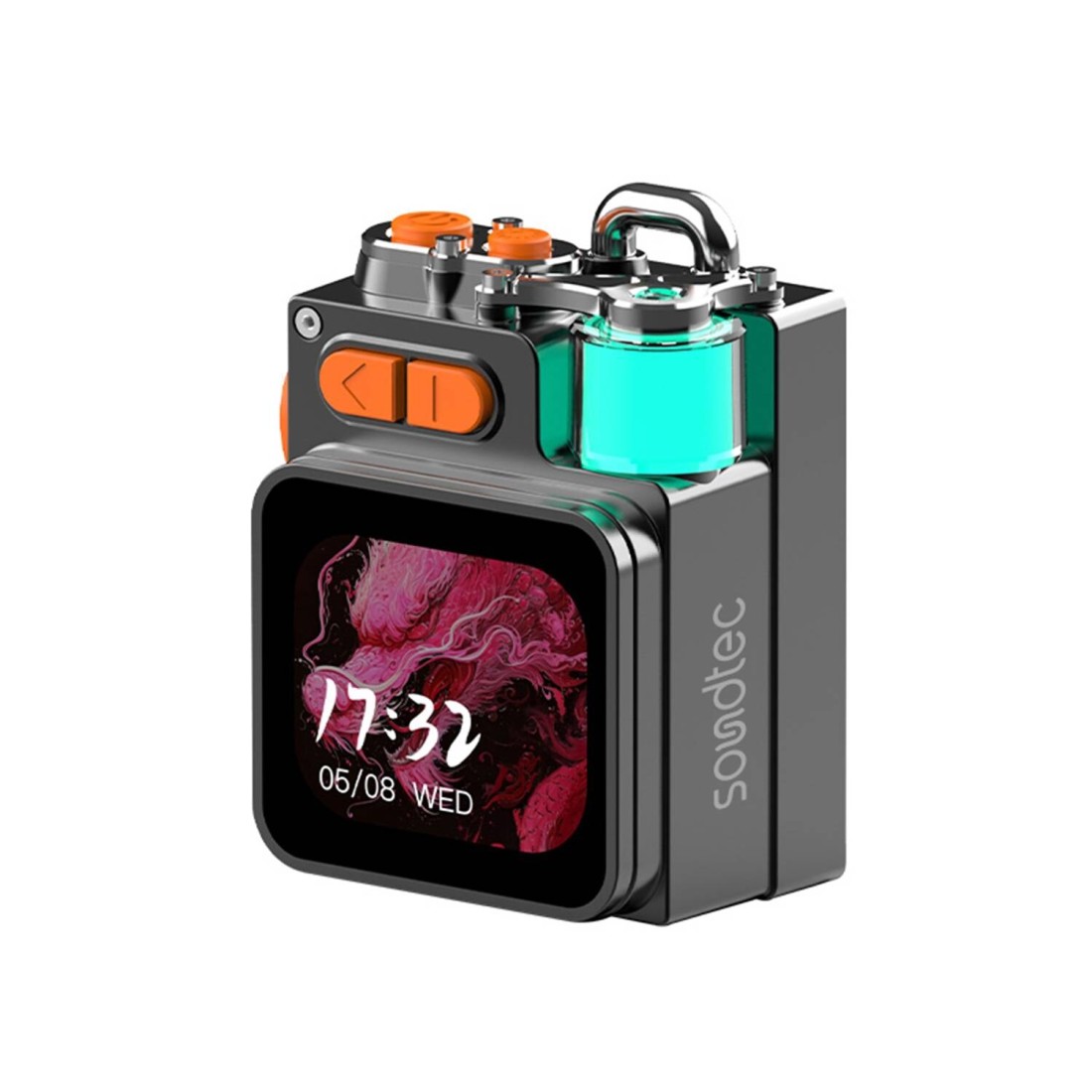 Porodo Soundtec Pocket Elite Speaker &amp; Dialer, 100Hz-20kHz Frequency Range, 1200mAh Battery, 5W Rated Power, Bluetooth 5.4, 2.64&quot; Touch Display, Micro SD Slot, HiFi Sound
