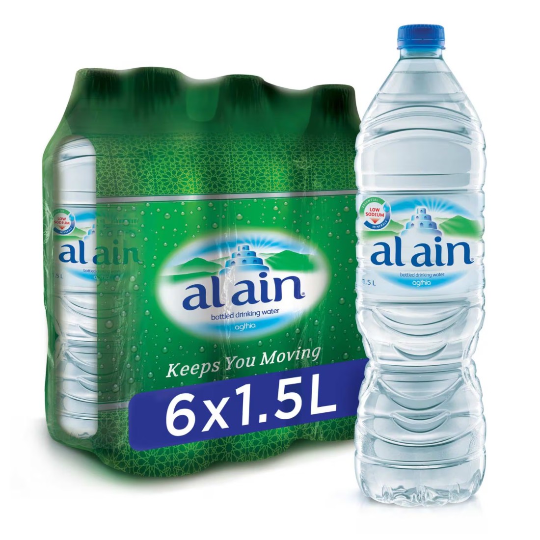 العين مياه شرب معبأة 1.5 لتر حزمة من 6