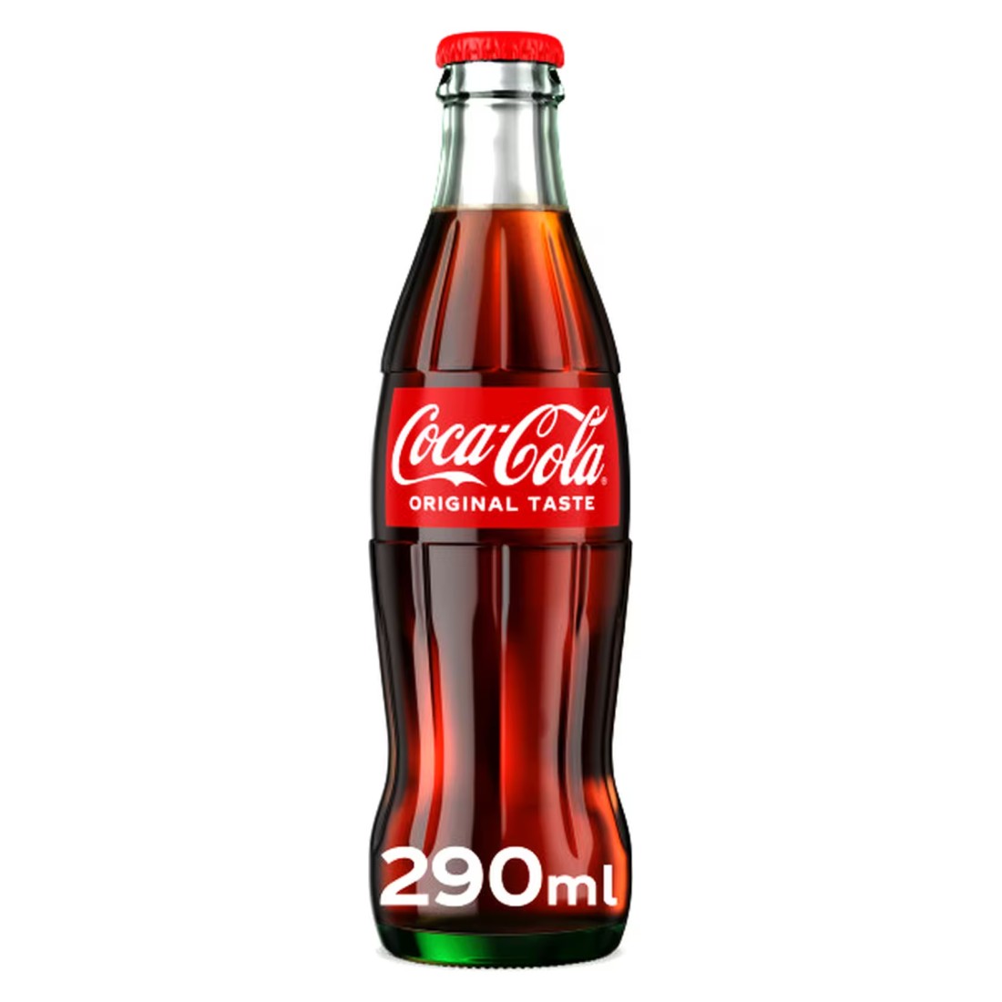 Coca-Cola Original Taste Carbonated Soft Drink Glass Bottle 290ml