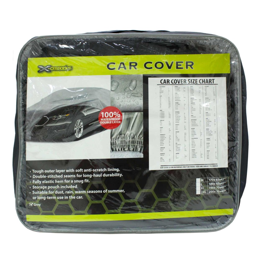 Xcessories Car Cover Large 180x65x47inch