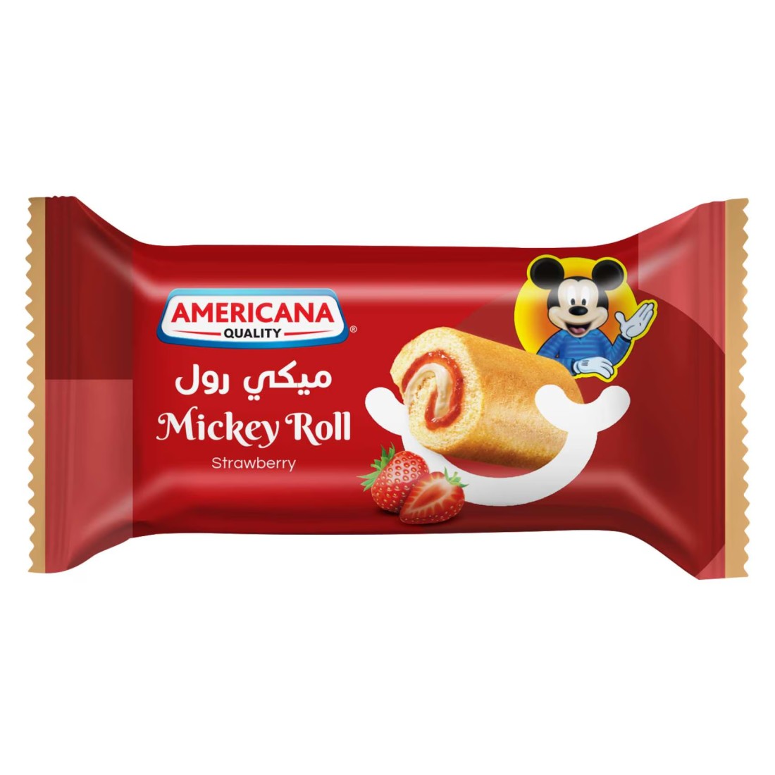 أمريكانا كواليتي ميكي رول كيك فراولة 20 غرام
