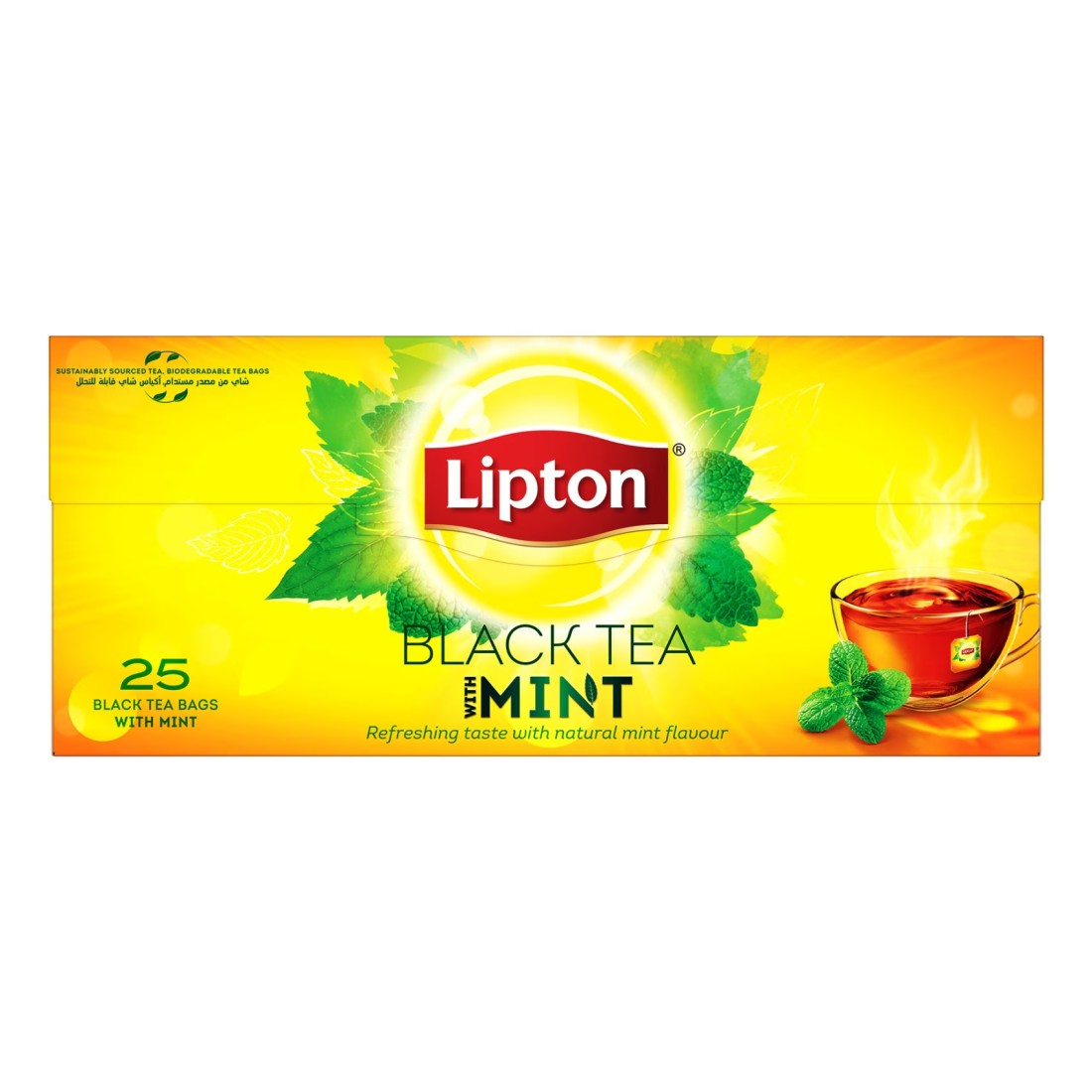 Lipton Flavoured Black Tea Mint 25 Teabags