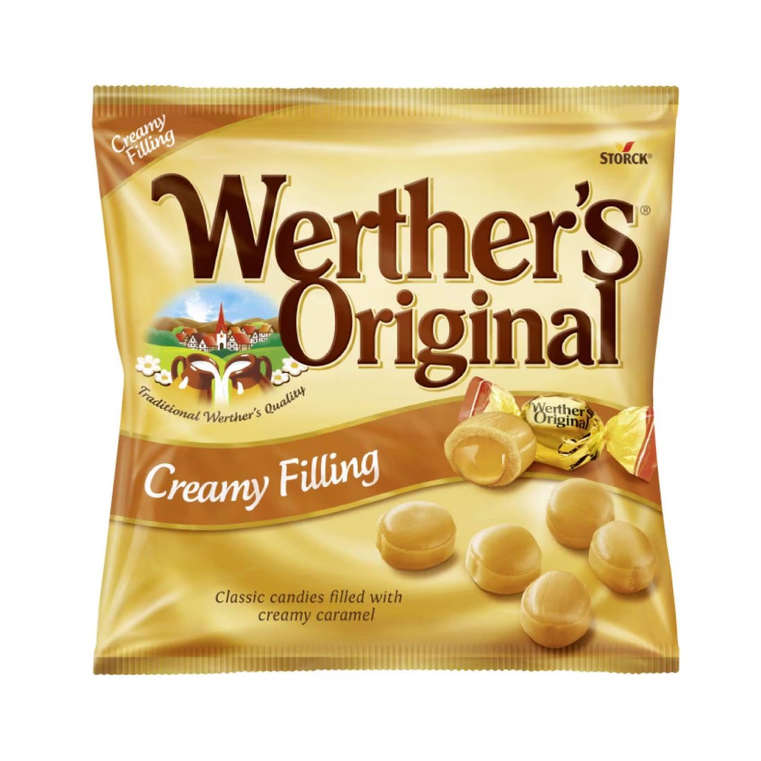 Storck Werther&#39;s Original Creamy Caramel Filled Candies, 125g