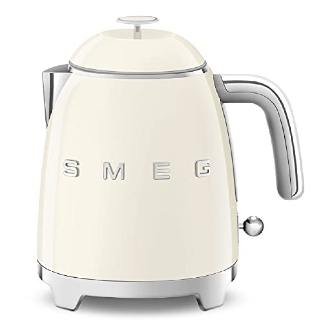 SMEG Mini 50&#39;s Retro Style 3 Cup Electric Kettle with Double Wall Anti Slip Base and Water Level Indicator (Cream)