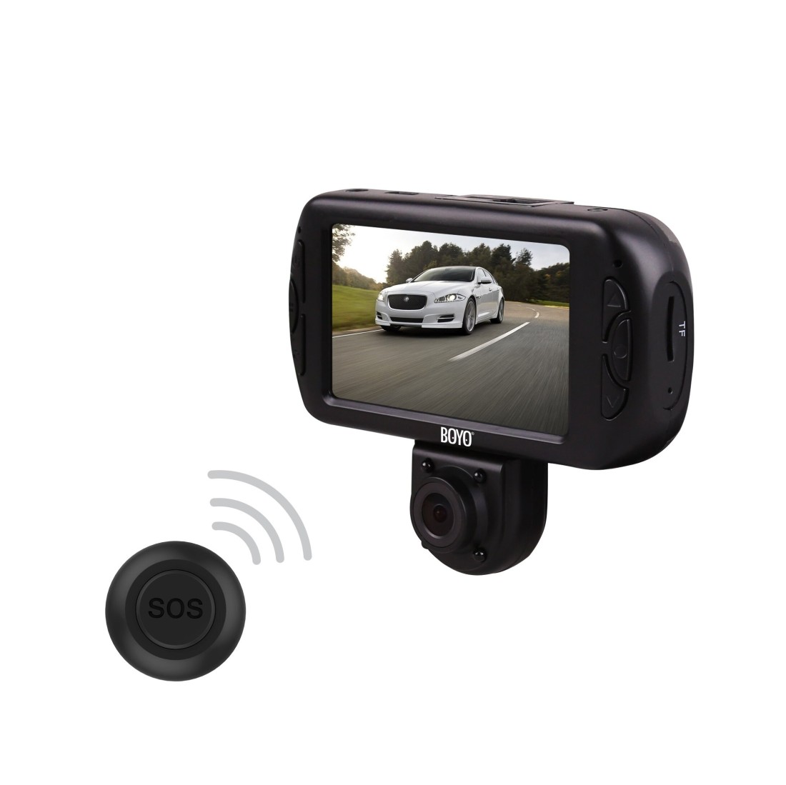 BOYO VISION VTR217GW Full HD 2Channel Dash Cam Recorder 3 inches