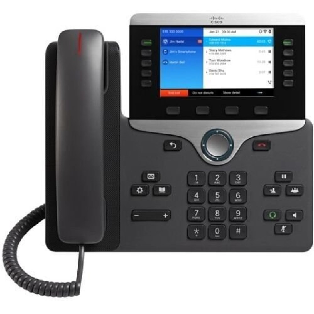 Cisco 8861 Ip Phone - Cable - Wall Mountable, Desktop - Black - 5 X Total Line - Voip - Caller Id -