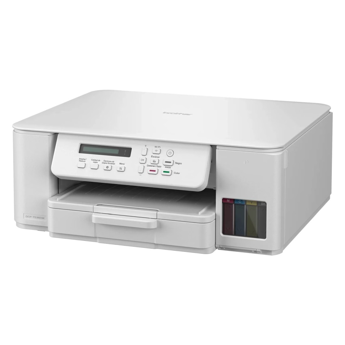 براذر طابعة 3 في 1 مزودة بخزان حبر واي فاي DCP-T536W أبيض