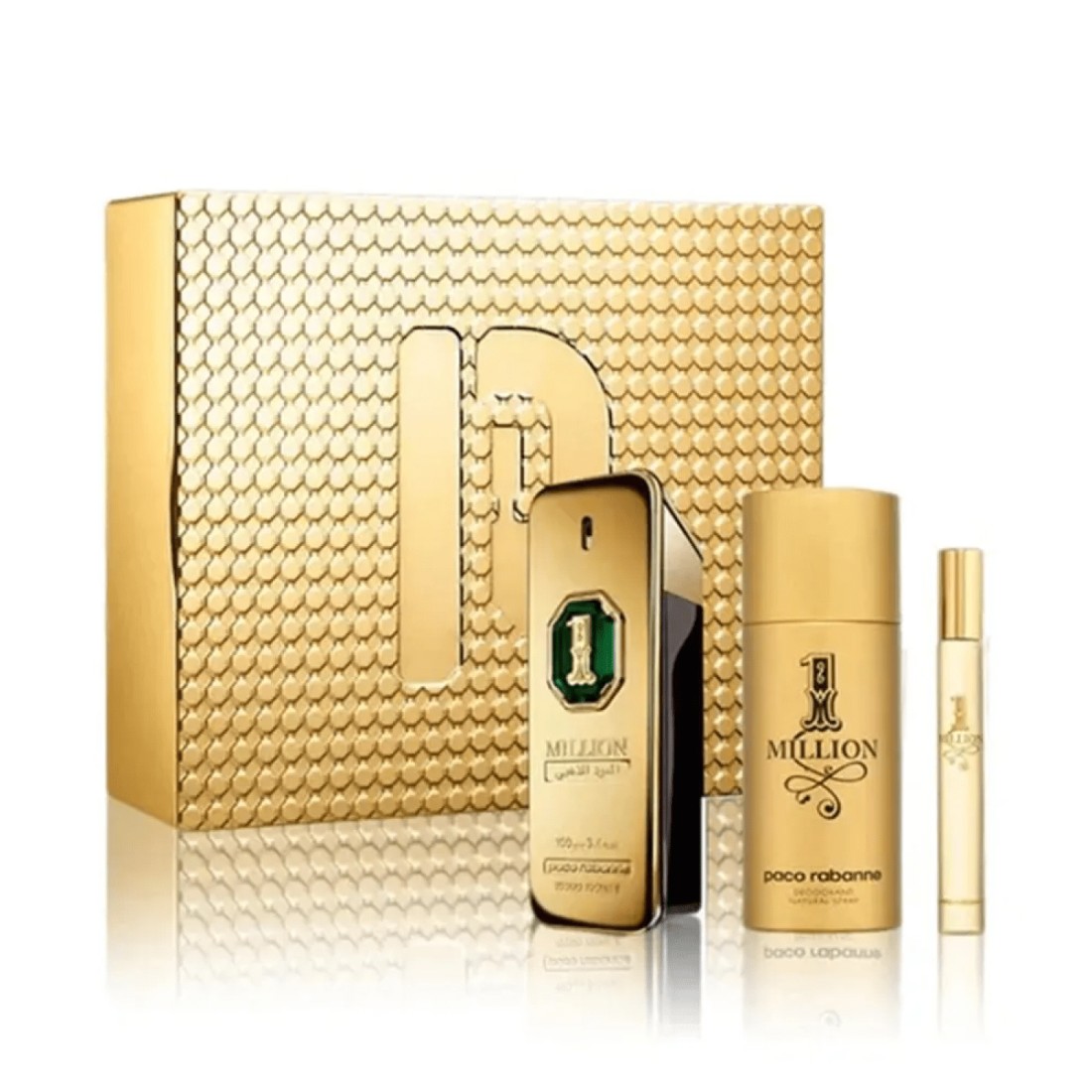 Paco Rabanne 1 Million Golden Oud Set for Men - Parfum Intense - 3 Pieces