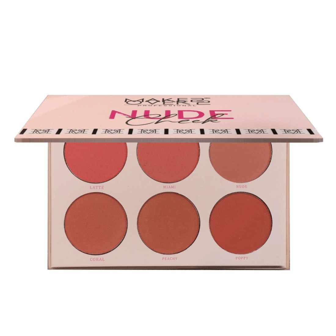 Make Over 22 Nude Cheek 6 Colour Palette Blush - M3202