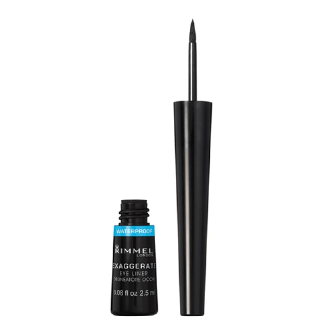 Rimmel London Exaggerate Waterproof Liquid Eye Liner - Black
