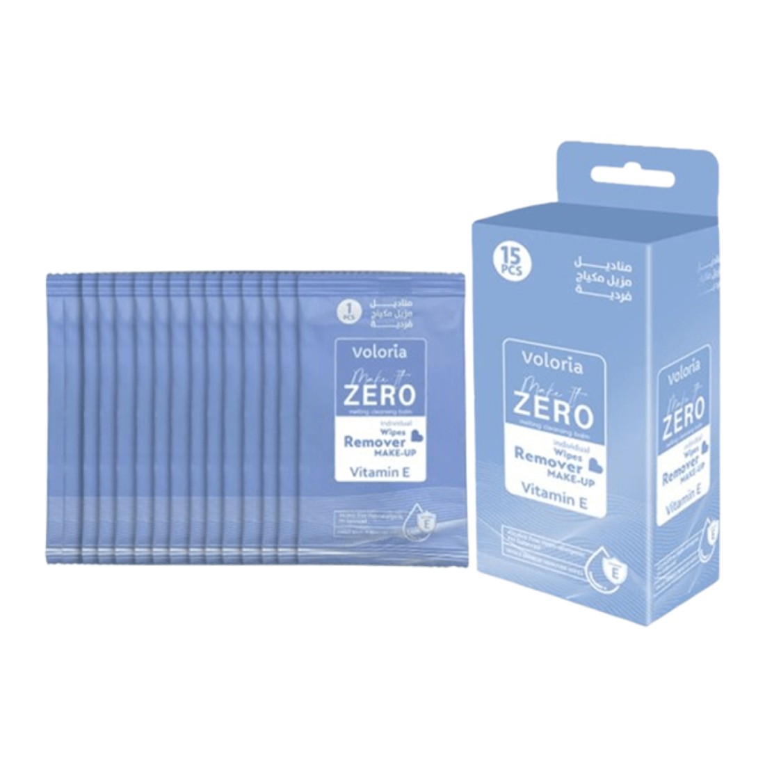 Voloria Make It Zero Make-Up Remover Wipes - 15 Pieces