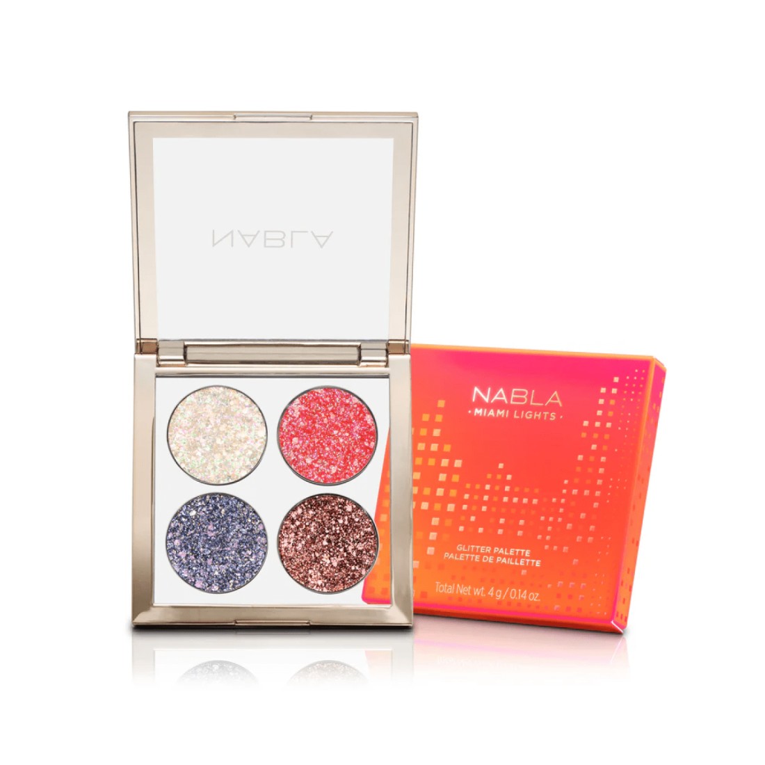 NABLA Miami Lights Glitter Eyeshadow Palette