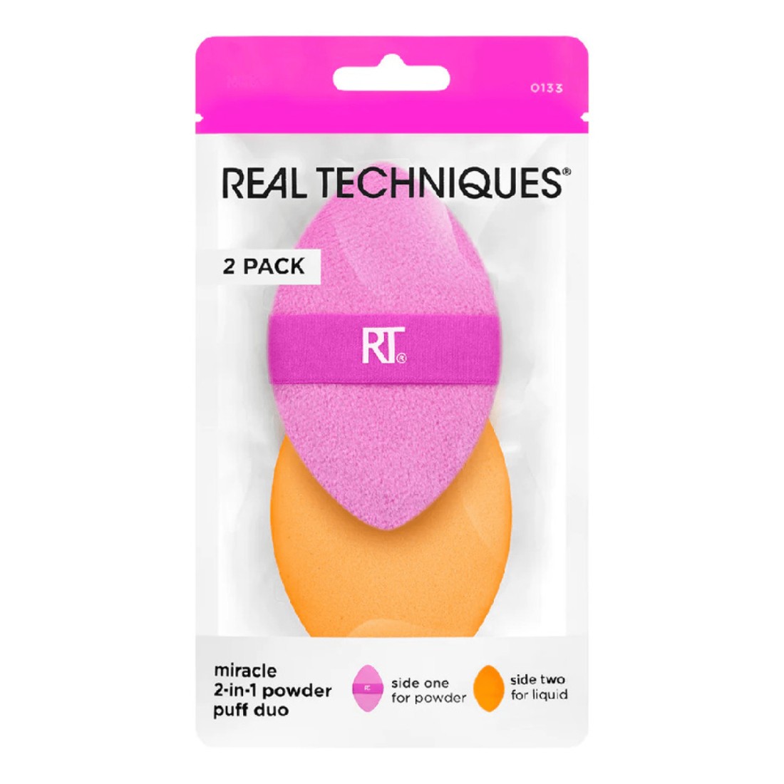 Real Techniques Miracle 2-In-1 Powder Puff Duo - 2 Pieces