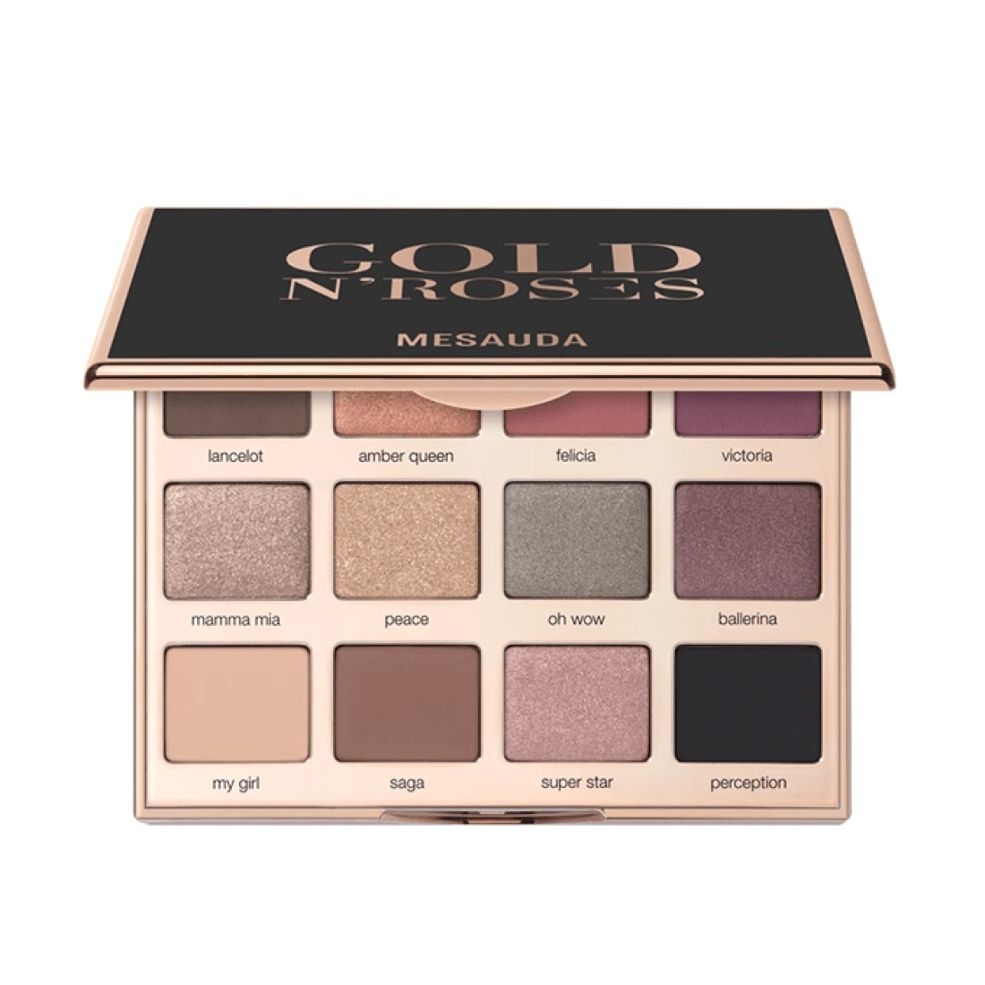 Mesauda Gold N'Roses Palette - 12 Color