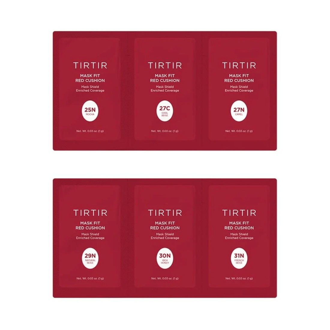 TIRTIR Mask Fit Red Cushion Foundation Kit - 6 Pieces