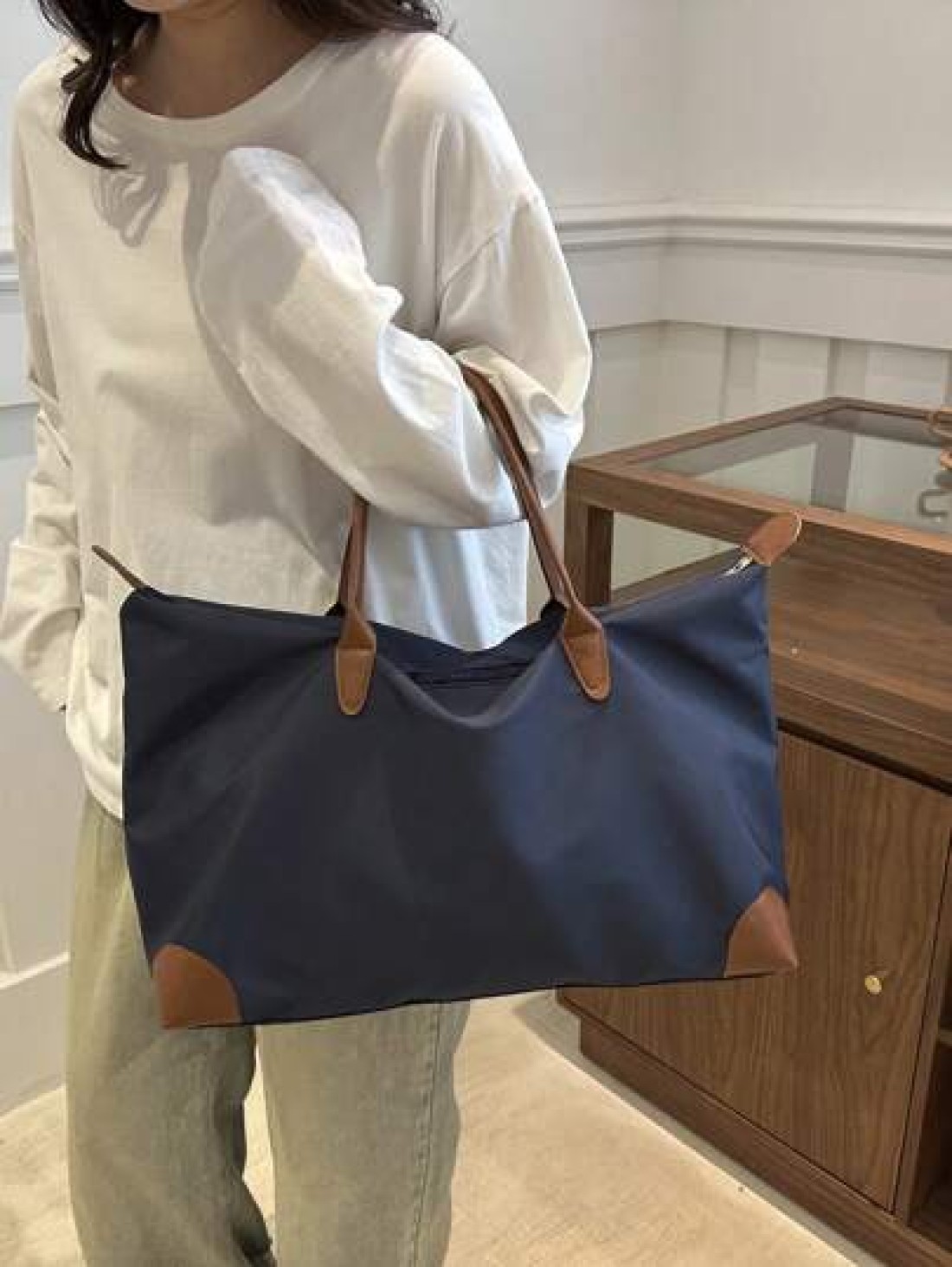 Minimalist Fashionable Creative Fitness Sports Travel Carry On Luggage Tote Shopping Bag Large Capacity Large School Tote Bag Multiple Compartments Perfect For Beach School Work Daily Use