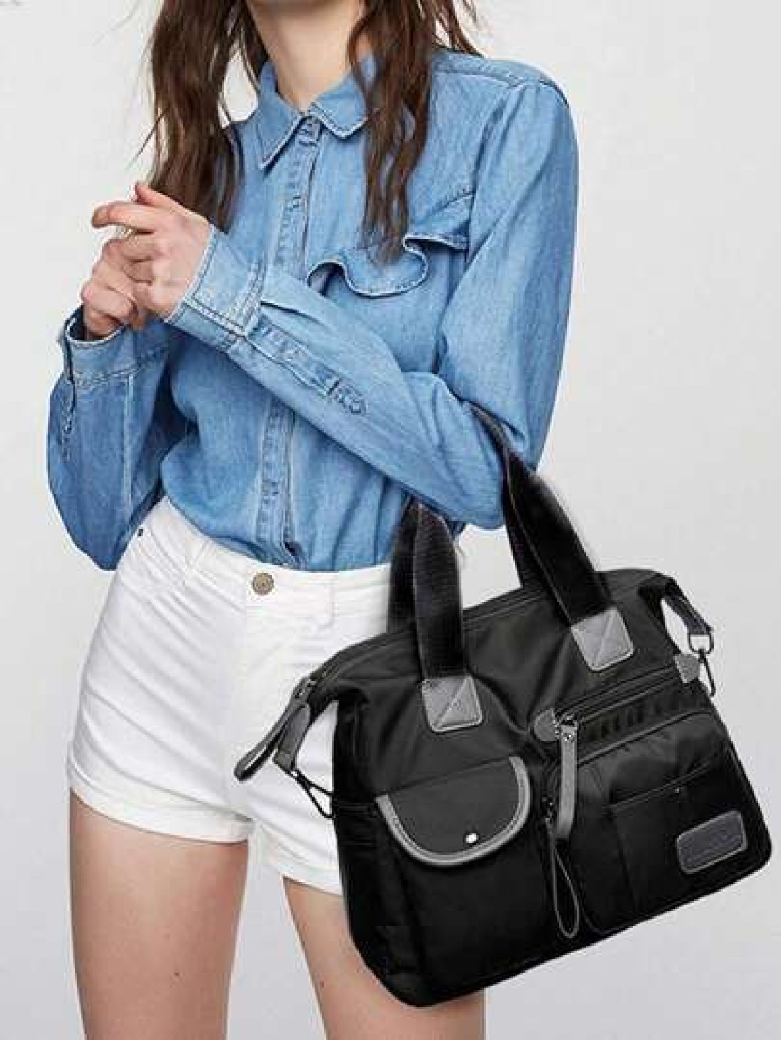 Women Shoulder Bag Nylon Handbags Waterproof Crossbody Bag Large Capacity Multifunctional Tote Trave