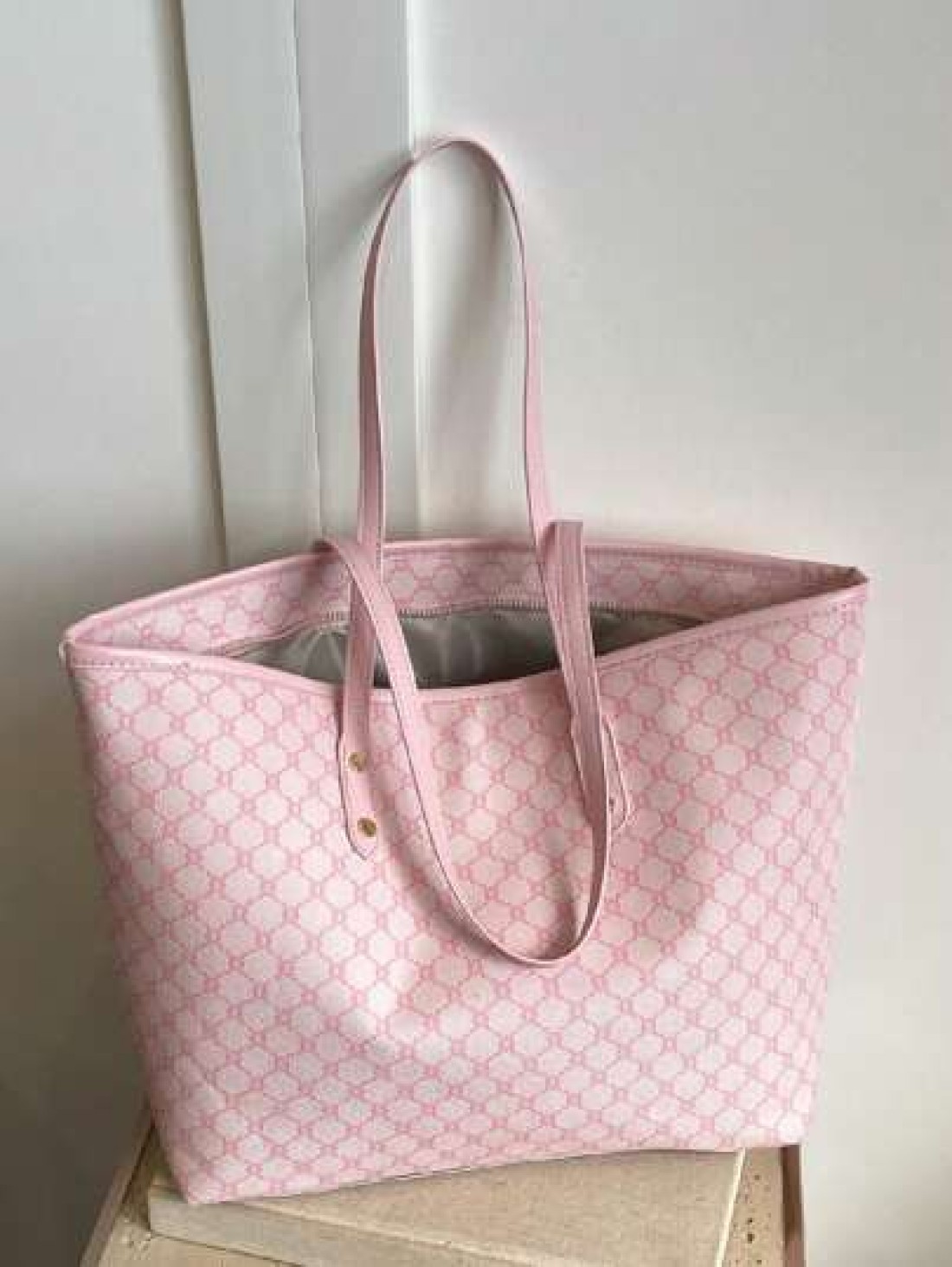 Fashion Versatile Minimalist Geometric Print Luxurious Tote Bag