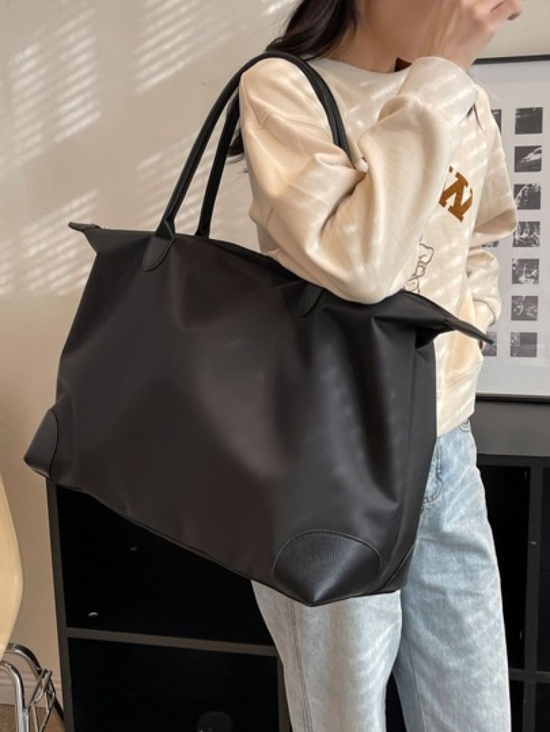 Lightweight Business Casual Minimalist Large Capacity Duffel Bag For Teen Girls Women College Students Rookies White Collar Workers Perfect For Office College Work Business Commute Outdoors Travel Out