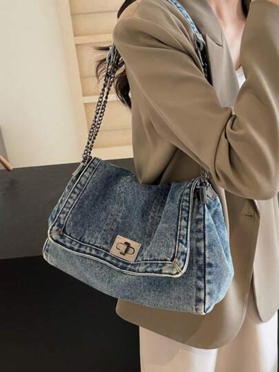 New Fashionable And Versatile Shoulder Bag Ins Crossbody Bag Shopping Bag Work Commuting Bag College Student Class Bag Slouchy Style Casual Tote Bag Japanese Minimalist Crossbody Bag Large Capacity Sh