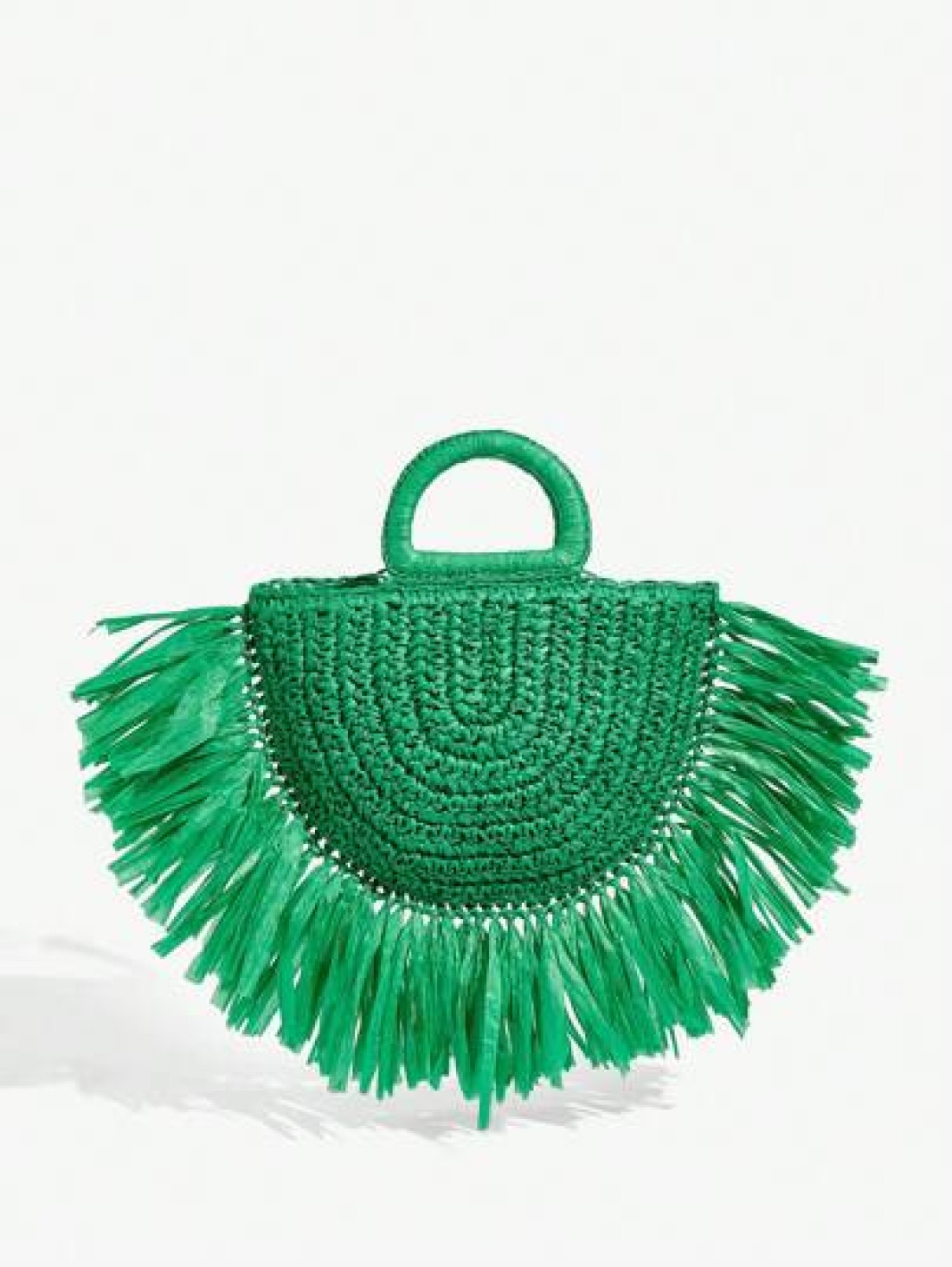 SHEIN SXY Ladies Women Top Handle Bags Straw Bag Tassel Fashionable Elegant Simple Personality For Beach Vacation Holiday Summer Seaside Green