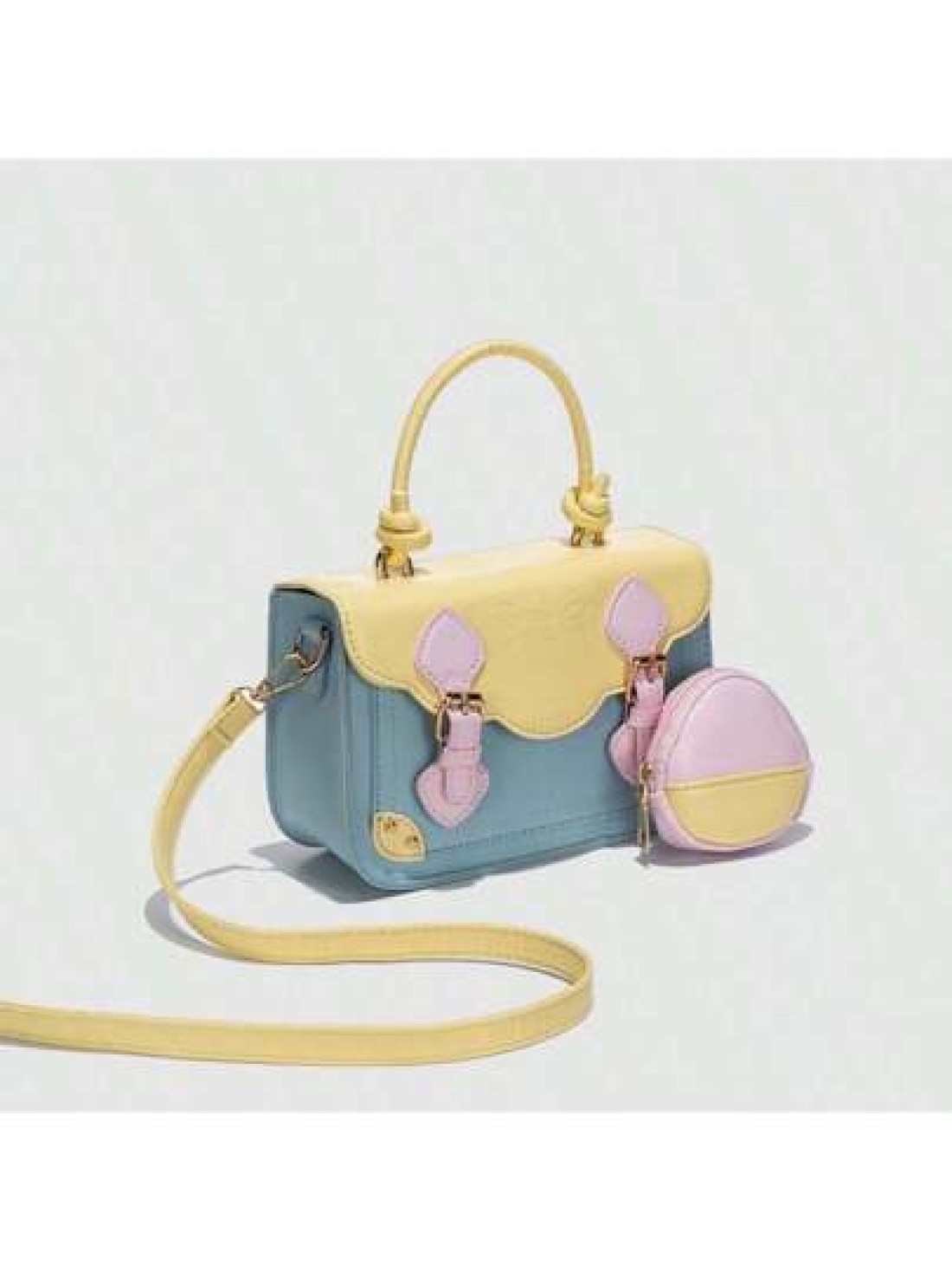 Style Contrast Color Messenger Bag Niche Design New JK College Style Phone Bag Fashion Commuting Square Crossbody Bag For Women
