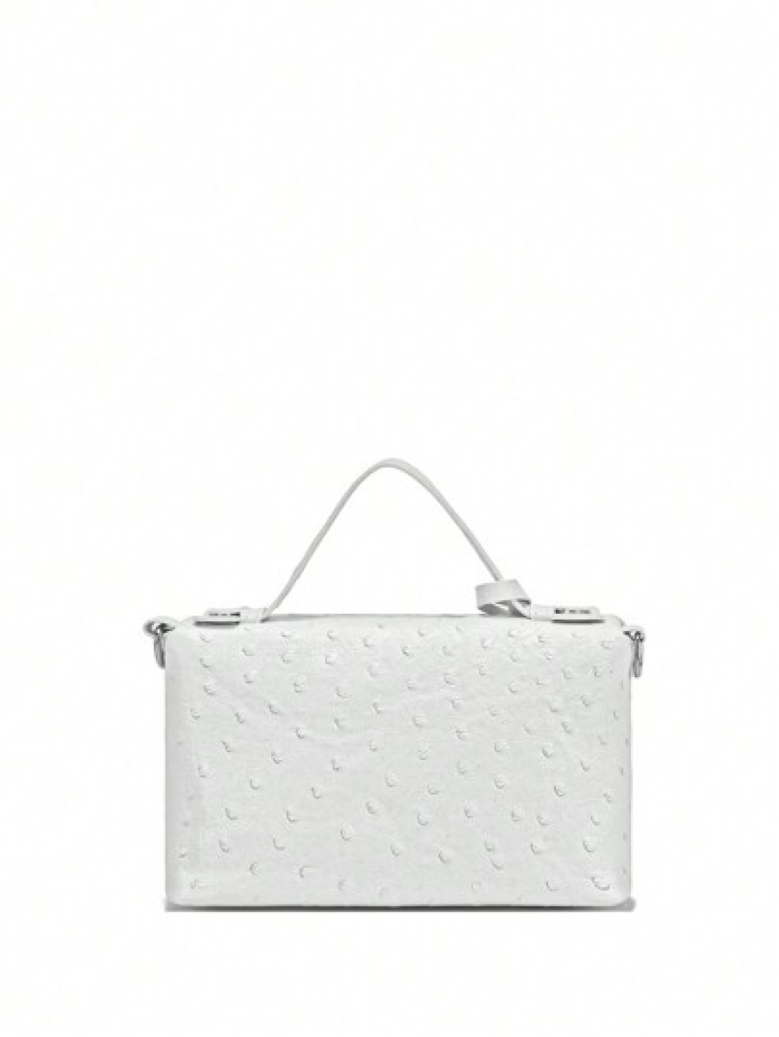 1pc PU Material Stone Ostrich Snake Skin Pattern Simple Elegant Women s Handbag Makeup Bag