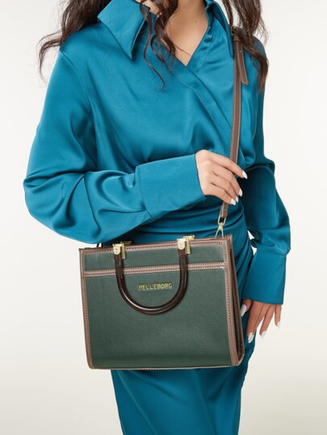 BELLEBORG Old Moeny Lightweight Business Casual Litchi Embossed Letter Detail Square Bag For Women Rookies White Collar Workers For Teen Girls Women College Students Rookies White Collar Workers Perfe
