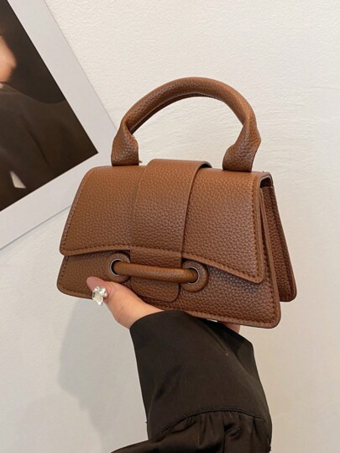 Fashion Small Square Bag Minimalist Chic Mini Handbag Versatile Fashion Shoulder Crossbody Bag Floral Pattern For Women