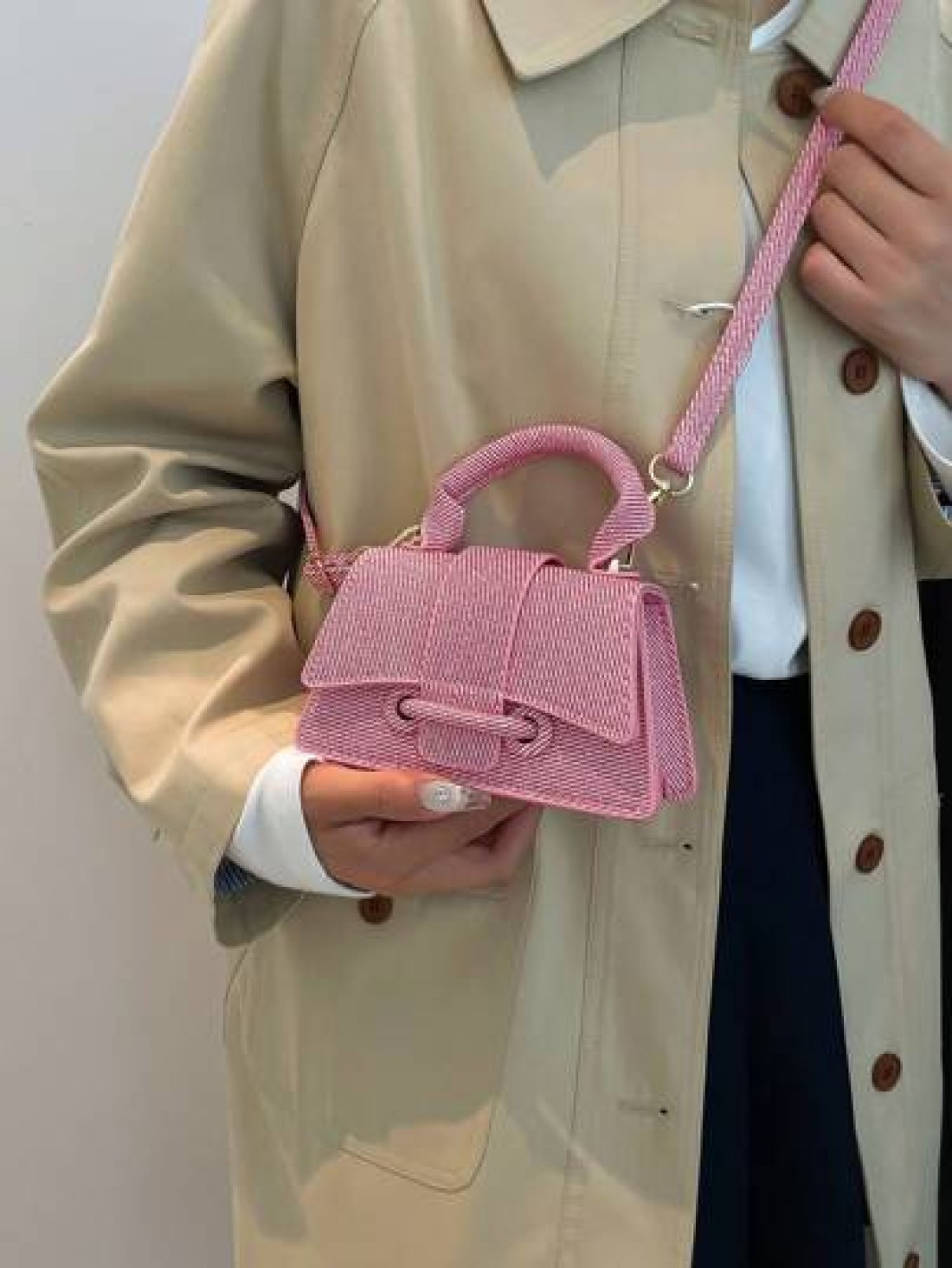 Mini Square Handbag Fashionable High Quality Makeup Bag New Solid Color Versatile Tote Bag Women Purse