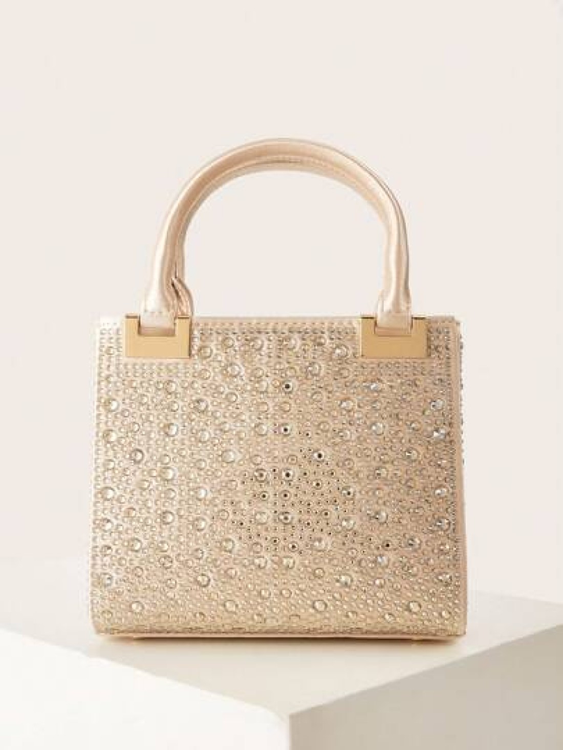 High Quality Luxury Satin Mini Rhinestone Decorated Clutch Bag Elegant Evening Party Handbag Formal Prom Gown Wedding Purse For Ladies Daily Commute Or Dating For Party Wedding Prom Dinner Banquet Mat