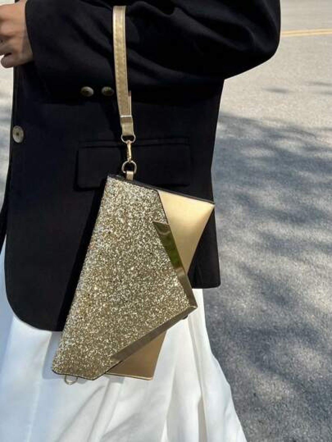 Fashionable Sparkling Sequins Decor Elegant Clutch Bag