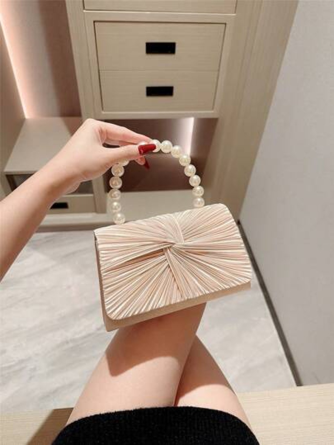 Women s Elegant Butterfly Decor Box Shaped Evening Bag With Faux Pearl Handle Romantic For Wedding Formal Party Banquet Or Prom Elegant Pearl Bag