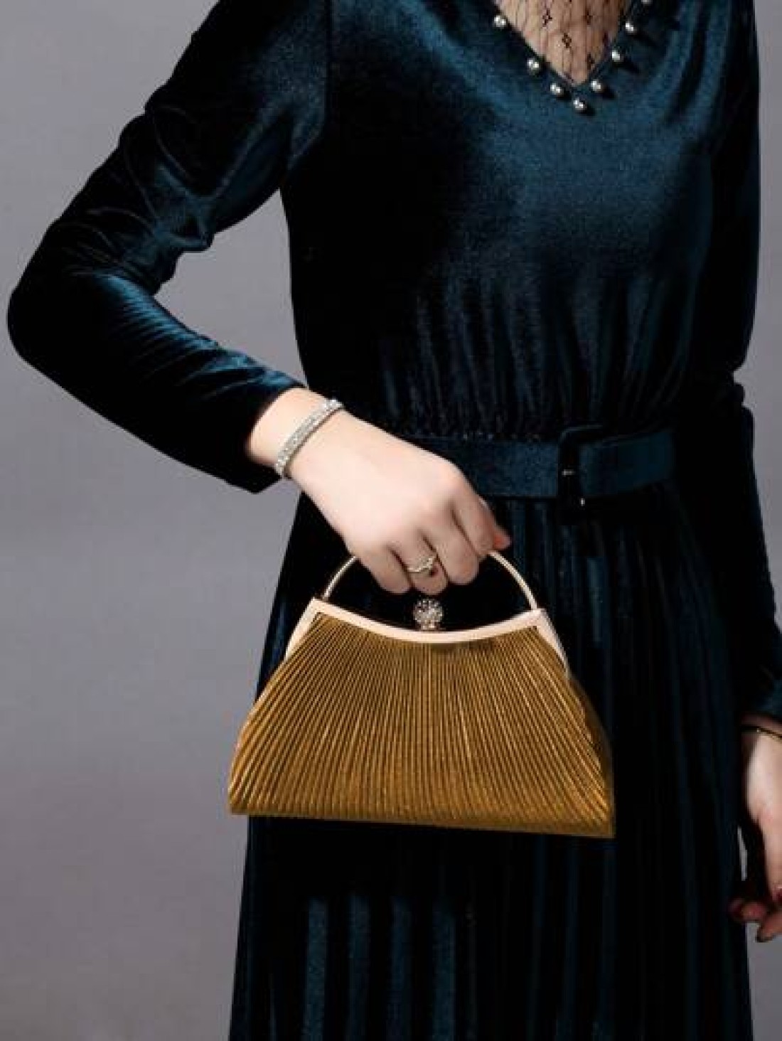 Glitter Bling Shiny Glamorous Elegant 1pc Rhinestone Decorated Fashionable Metallic Clutch Evening Bag Suitable For Women s Parties Weddings Dinners Banquets Dinner Bag For Party Girl Woman For Female