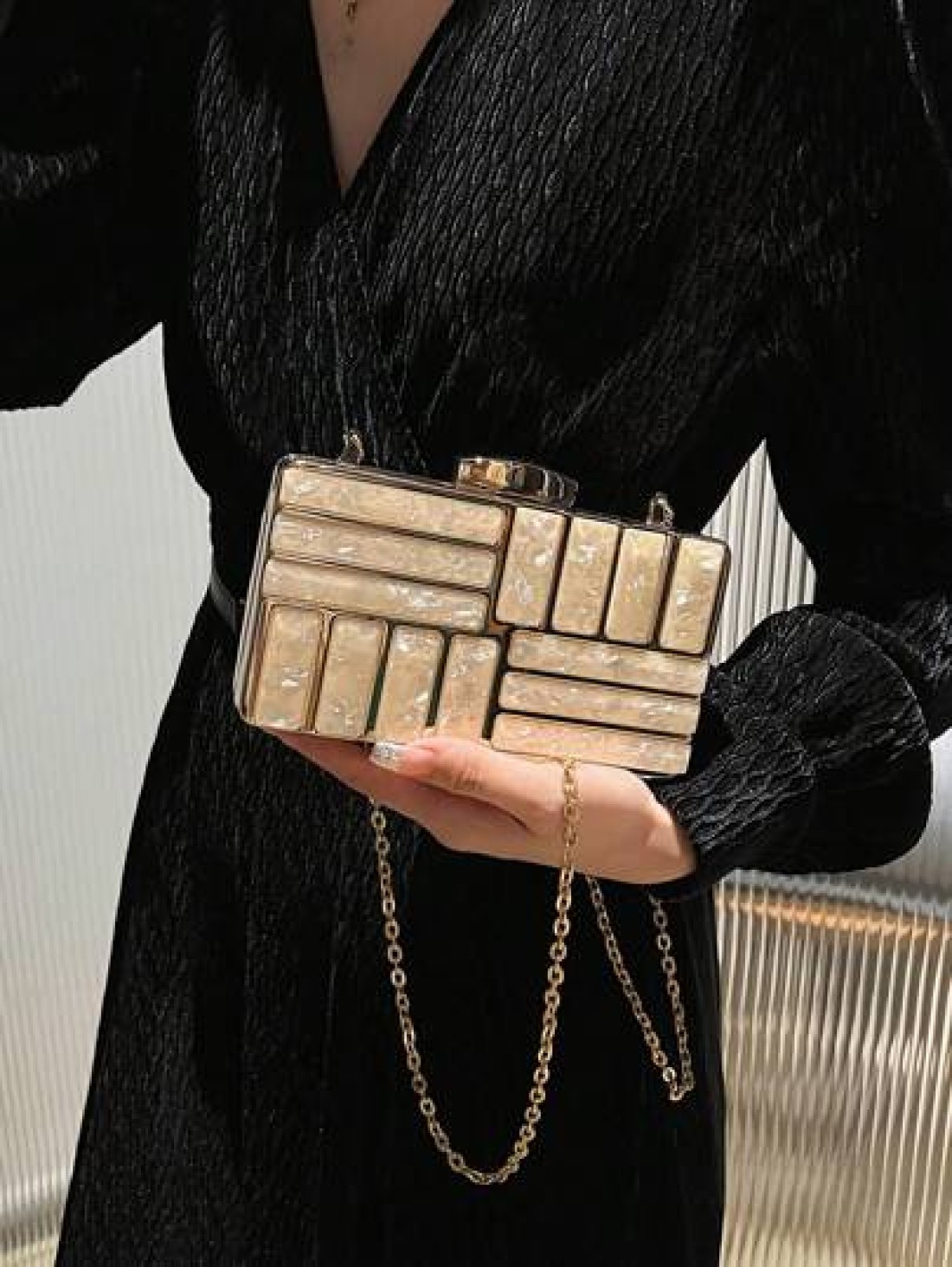 Glitter Bling Shiny Glamorous Elegant Exquisite Marble Graphic Box Bag Mini Glamorous Perfect Bride Purse For Wedding Prom Party Events Dinner Bag Evening Bag For Party Girl Woman For Female Perfect F