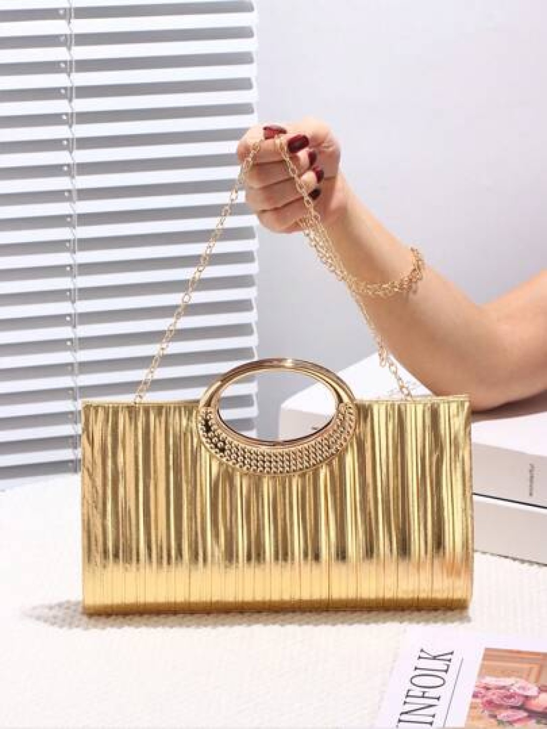 Sparkling Women s Evening Clutch Glitter Fabric Metal Accessories Decor Metal Chain Suitable For Wedding Banquet Party Prom Holiday Gift Formal Dress Matching Valentine s Day Gift Birthday Gift Perfec
